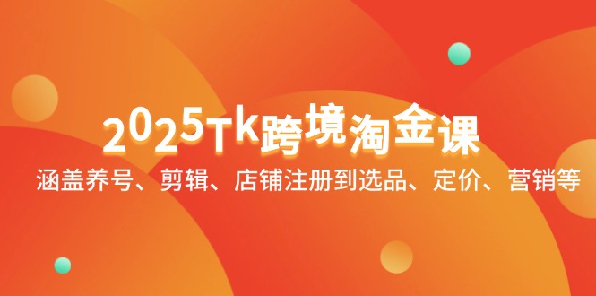 （14638期）2025Tk跨境淘金课：涵盖养号、剪辑、店铺注册到选品、定价、营销等_八载学创