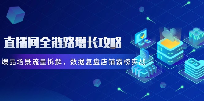 （14721期）直播间全链路增长攻略，爆品场景流量拆解，数据复盘店铺霸榜实战_八载学创