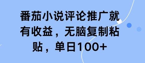 番茄小说评论推广就有收益，无脑复制粘贴，单日100+_八载学创