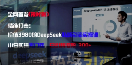 精准打击：价值3980的DeepSeek私域引流实操课，小白实操无门槛，日引精准粉300+_八载学创